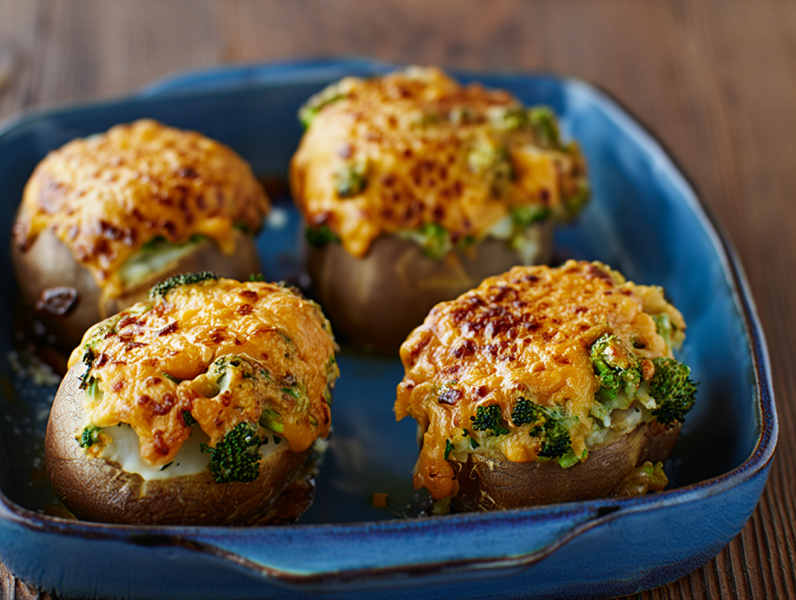 Cheesy Broccoli Stuffed Potatoes - British Main Course