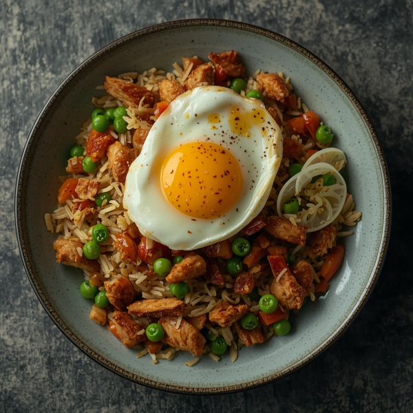 Chicken Egg-Fried Rice - Asian Main Course