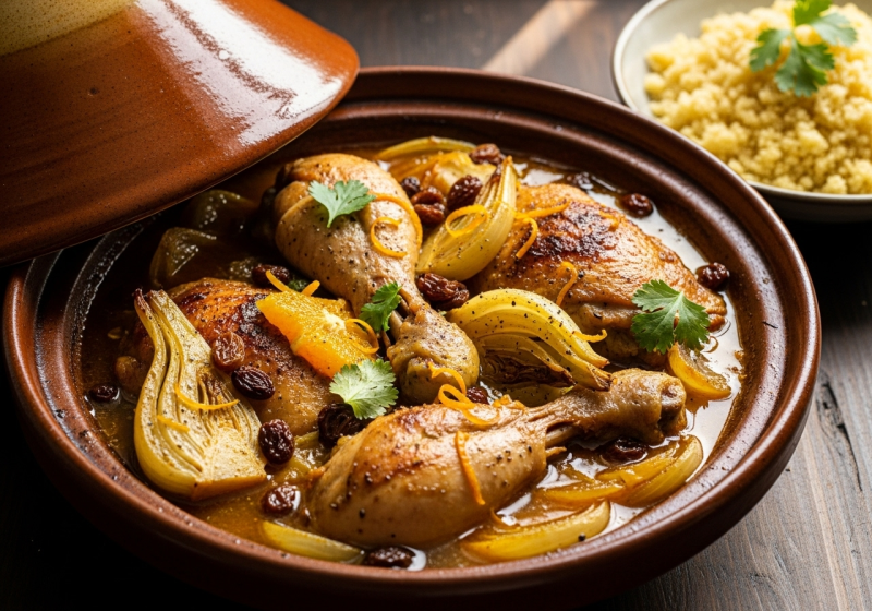 Chicken Tagine with Orange and Fennel - Moroccan Main course