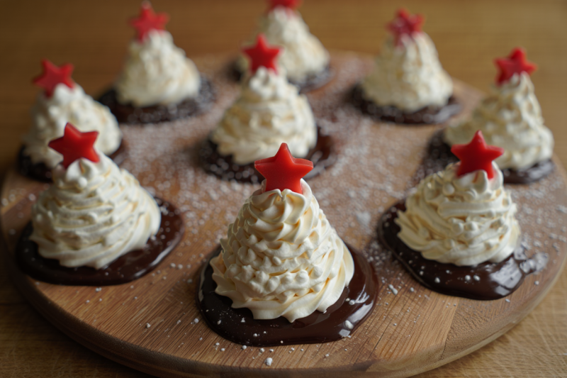 Christmas Tree Meringues - Italian Dessert
