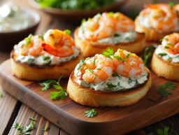 Grilled Shrimp & Herb Cheese Bites
