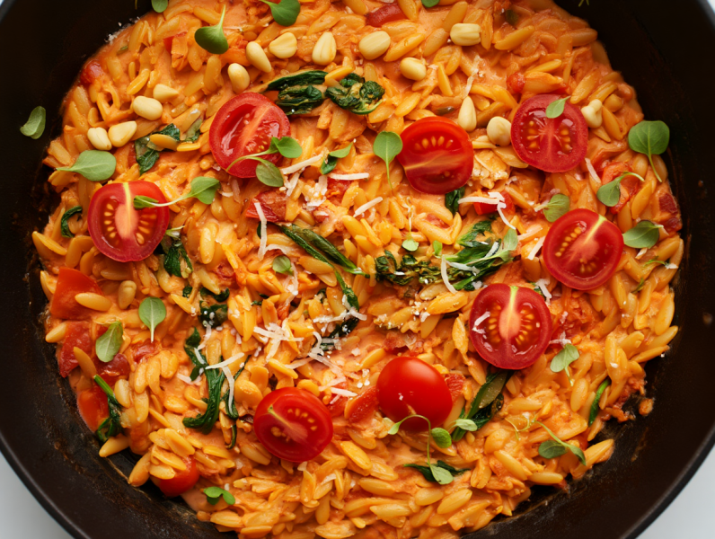 One-Pot Tomato Orzo - Mediterranean Main Dish