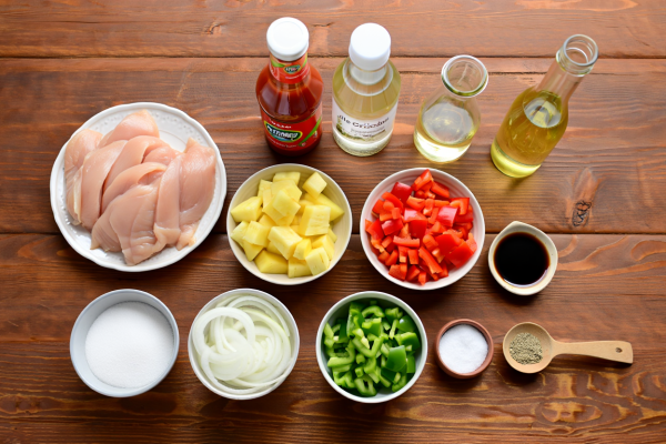 Ingredients for Sweet and Sour Chicken