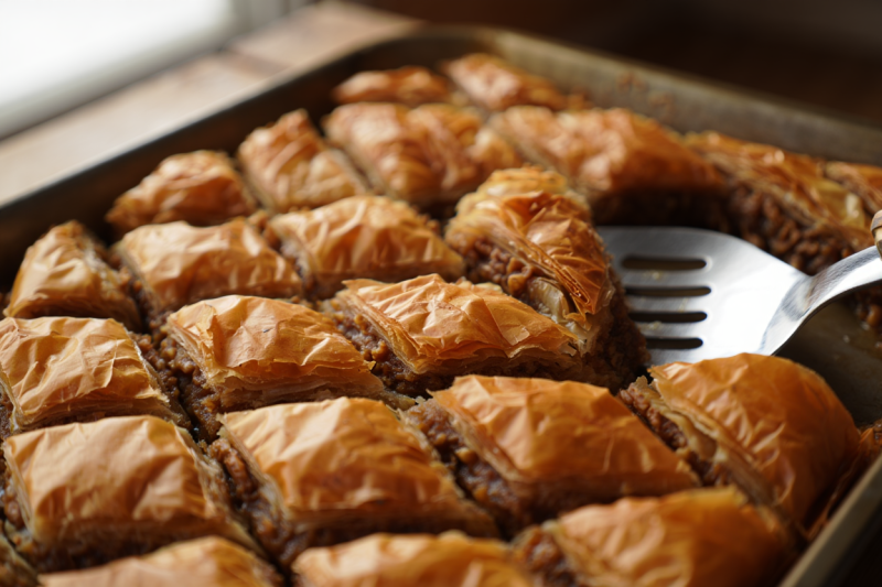 Walnut Baklava (Homemade) - Turkish Dessert